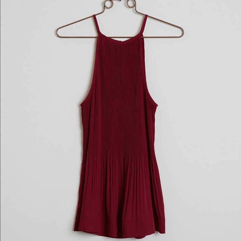 BKE Red Pleated Tank
